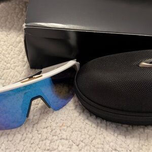 Oakley Sutro light Blue Lens Sunglasses with White Frame
